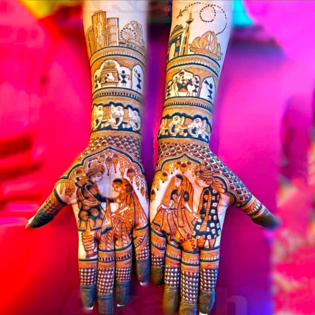 vinay mehandi artist bridal design