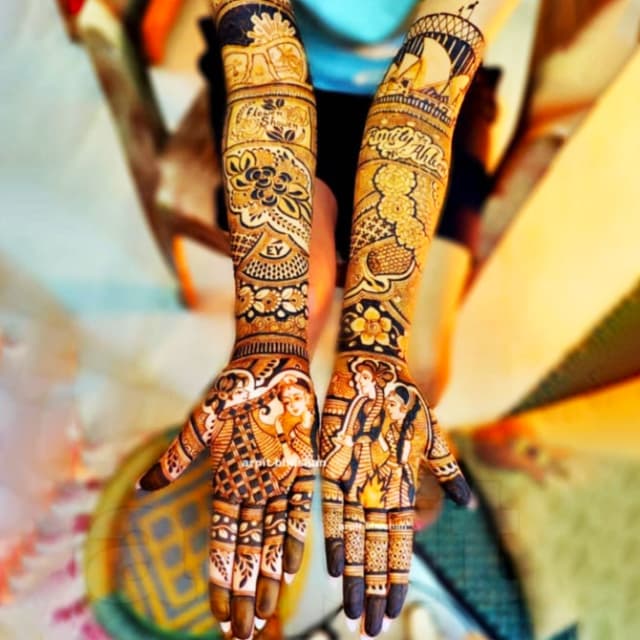 vinay mehandi artist bridal design