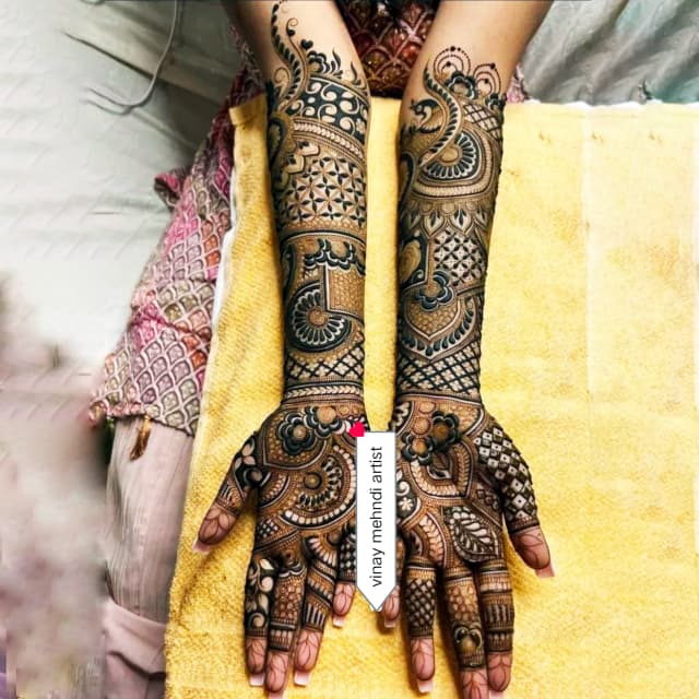 vinay mehandi artist bridal design