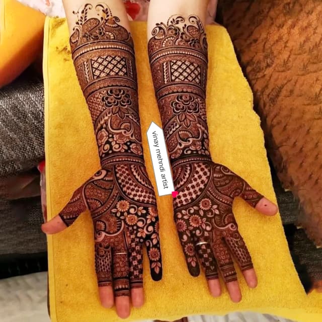 vinay mehandi artist bridal design