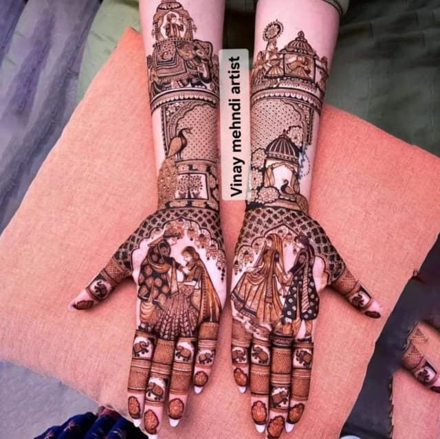 vinay mehandi artist bridal design