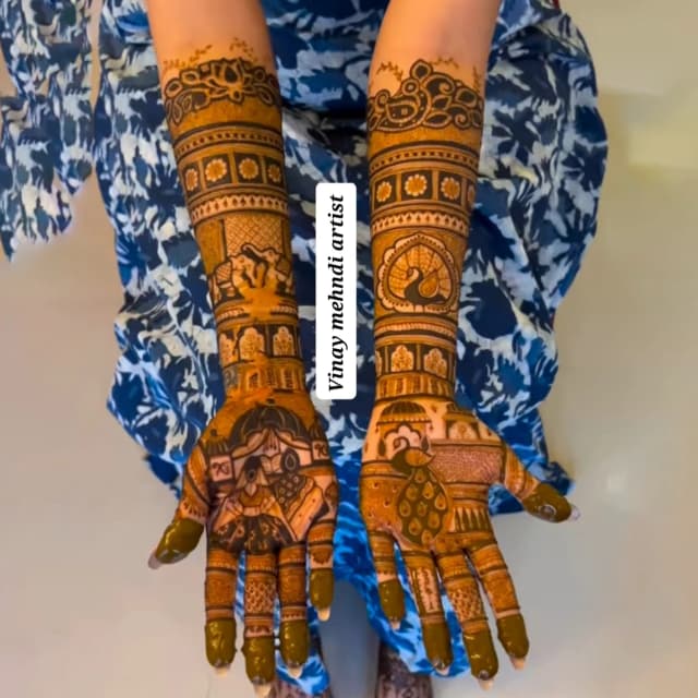 vinay mehandi artist bridal design