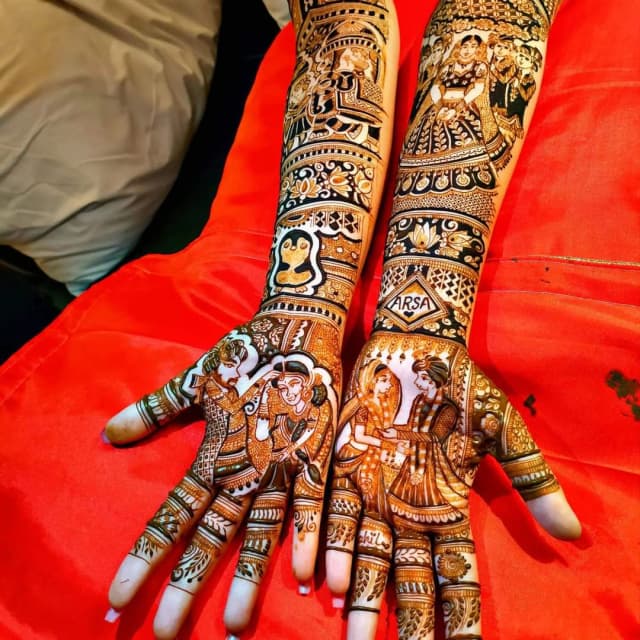 vinay mehandi artist bridal design