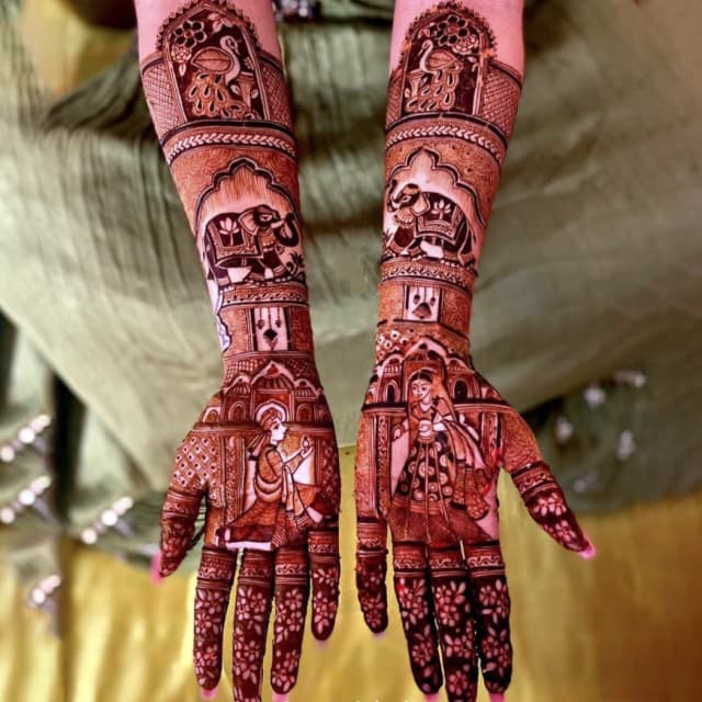 vinay mehandi artist bridal design