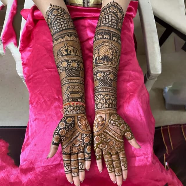 vinay mehandi artist bridal design