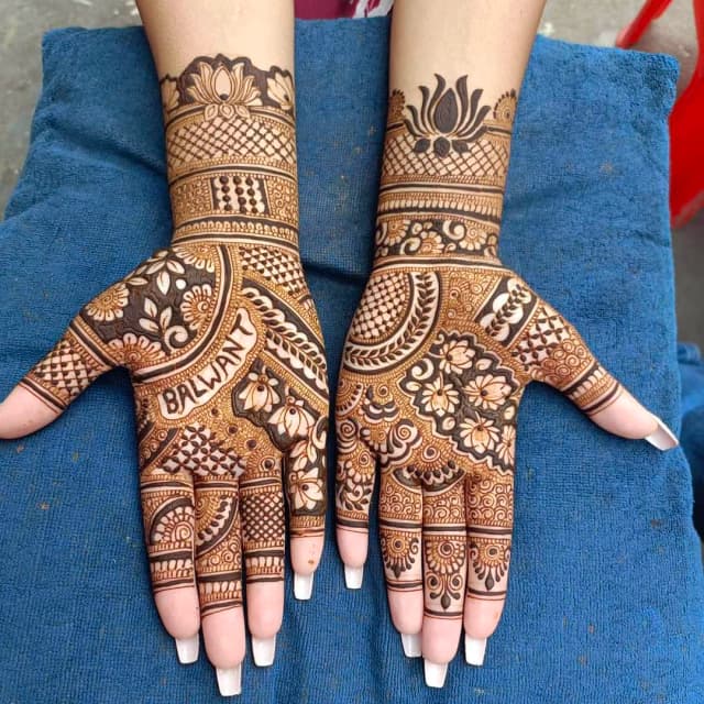 vinay mehandi artist bridal design